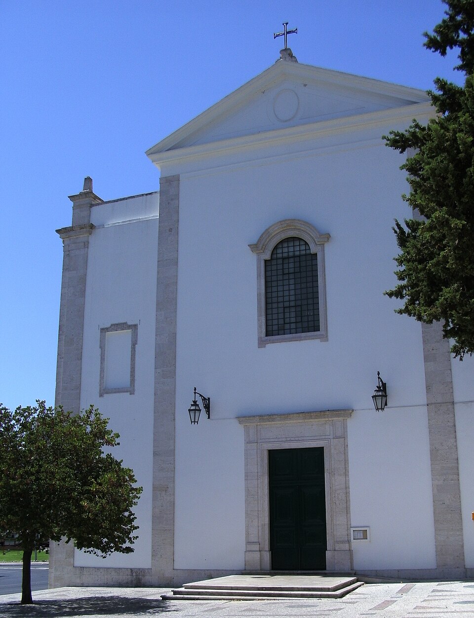 White front of the Church of Our Lady of Light