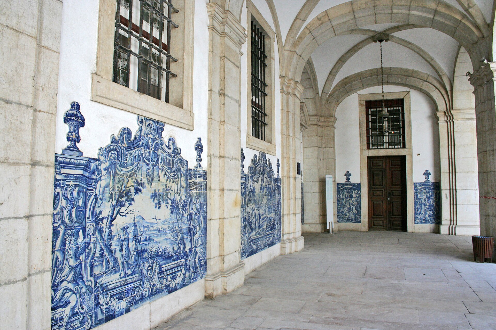 Azulejo-lined cloister at São Vicente de Fora