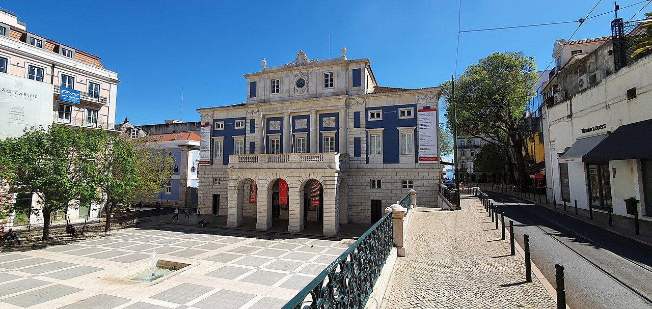 Neoclassical façade of São Carlos Theatre